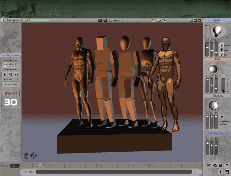 3D Virtual Figure Drawing Studio Male Screenshot